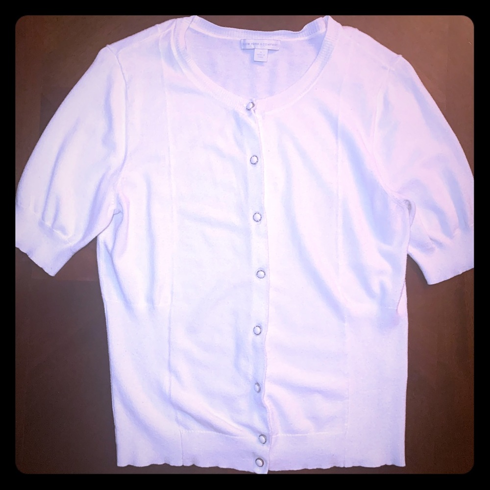 New York and Company White Cardigan